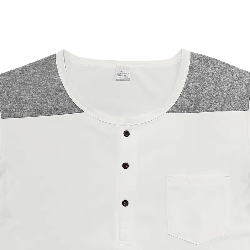 Men's 2025 Cotton Short Sleeve V-Neck T-Shirt White — feature 8