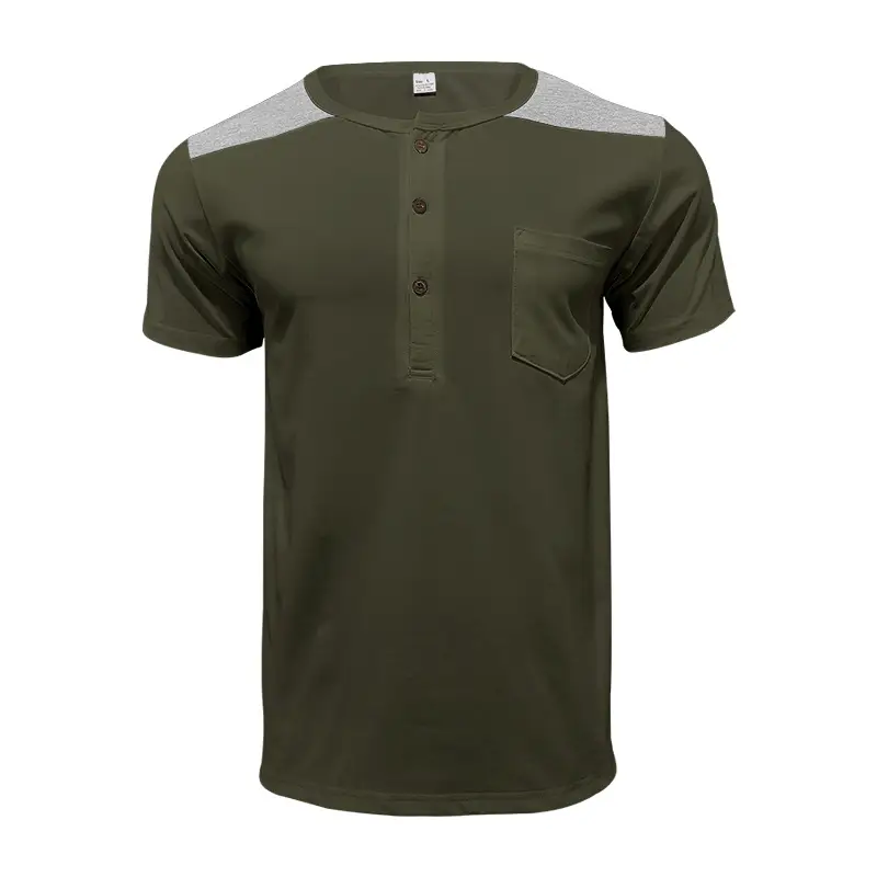 Men's 2025 Cotton Short Sleeve V-Neck T-Shirt White - Image 3