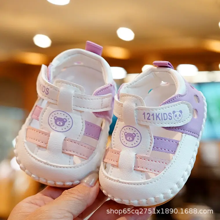 Baby Sandals White Blue Red 0-1 Year Old Non-Slip