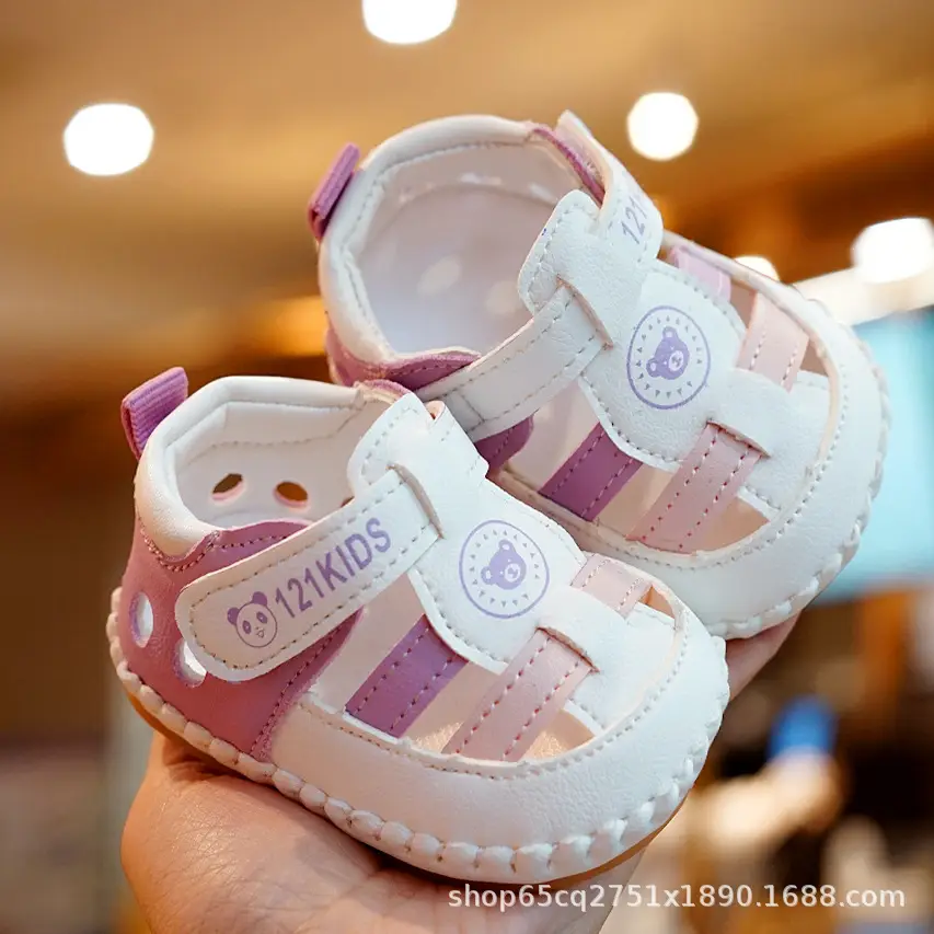 Baby Sandals White Blue Red 0-1 Year Old Non-Slip