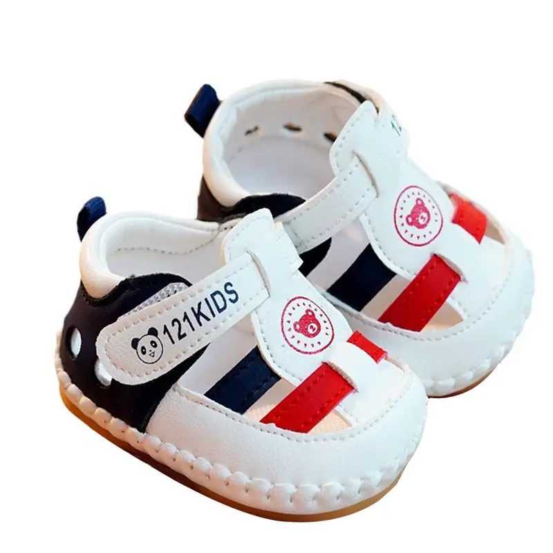 Baby Sandals White Blue Red 0-1 Year Old Non-Slip