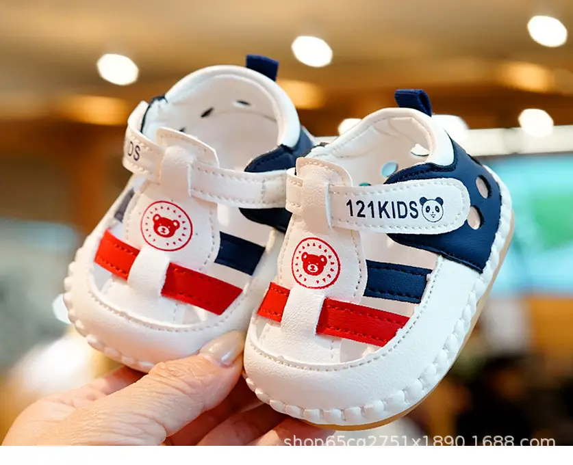 Baby Sandals White Blue Red 0-1 Year Old Non-Slip — feature 4