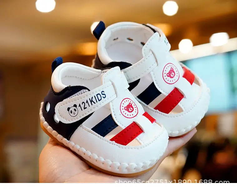 Baby Sandals White Blue Red 0-1 Year Old Non-Slip — feature 5