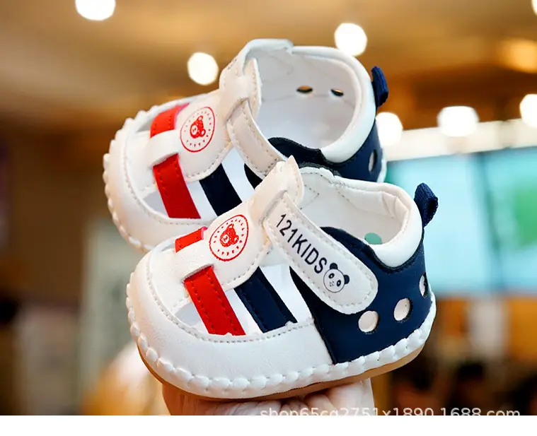 Baby Sandals White Blue Red 0-1 Year Old Non-Slip — feature 6