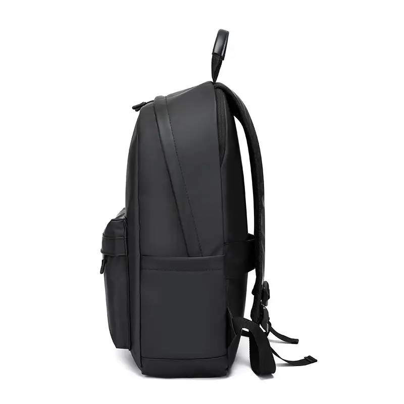 Trendy Leather Film Backpack Men's Large Capacity Casual Backpack Business Travel Multifunctional Laptop Backpack
