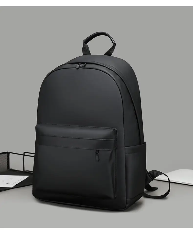 Trendy Leather Film Backpack Men's Large Capacity Casual Backpack Business Travel Multifunctional Laptop Backpack — feature 17