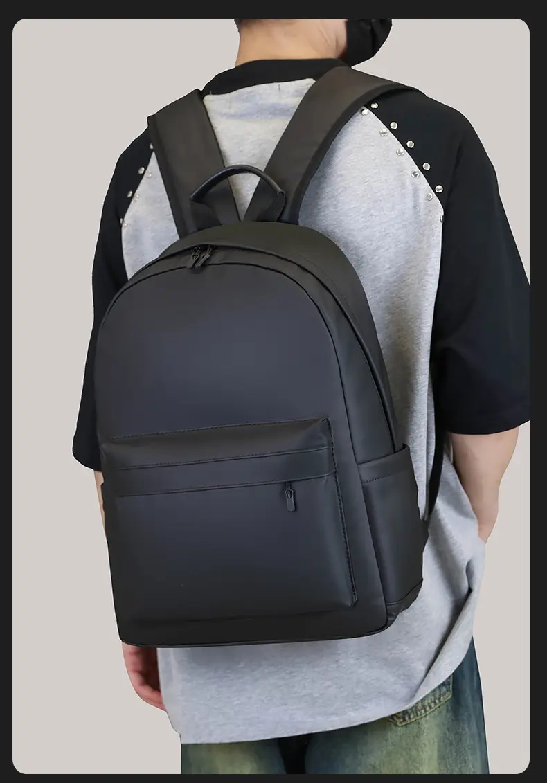 Trendy Leather Film Backpack Men's Large Capacity Casual Backpack Business Travel Multifunctional Laptop Backpack — feature 24