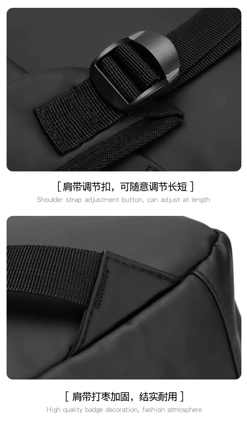 Trendy Leather Film Backpack Men's Large Capacity Casual Backpack Business Travel Multifunctional Laptop Backpack — feature 4