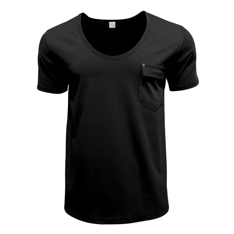 Men's Olive Green V-Neck Slim Fit T-Shirt — feature 16