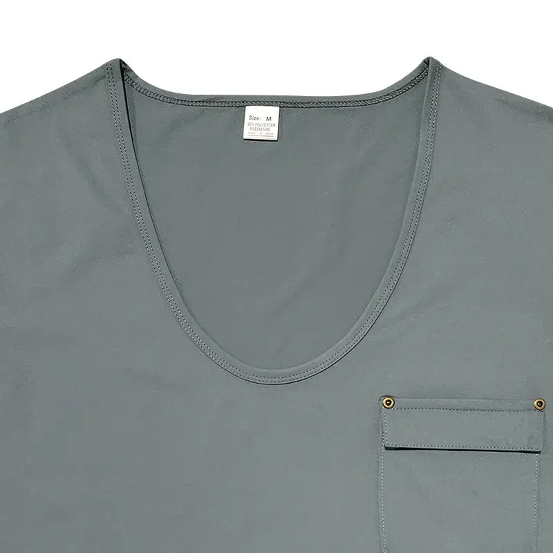 Men's Olive Green V-Neck Slim Fit T-Shirt — feature 44