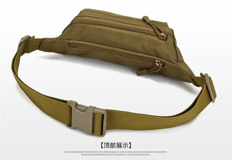 Men's Waterproof Tactical Waist Bag Brown — feature 23