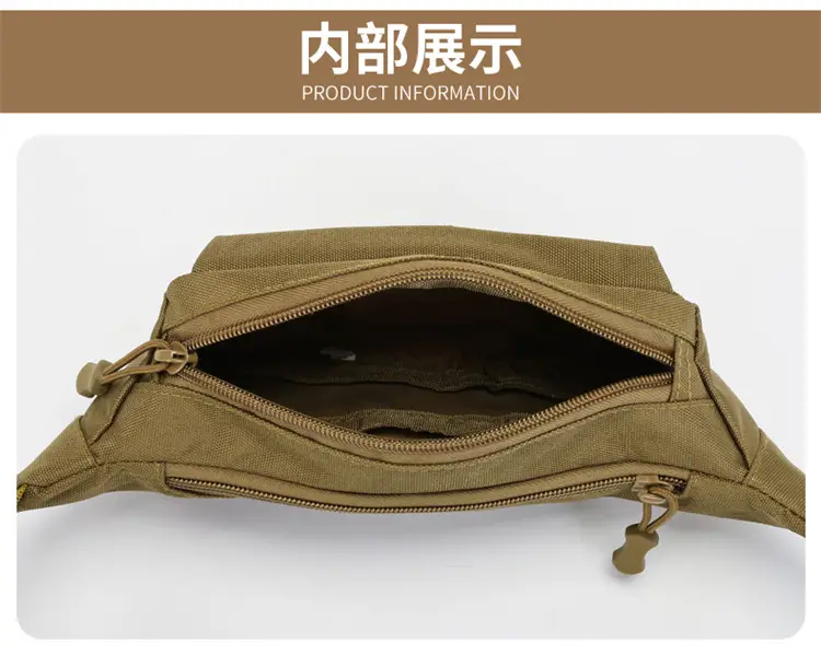 Men's Waterproof Tactical Waist Bag Brown — feature 27