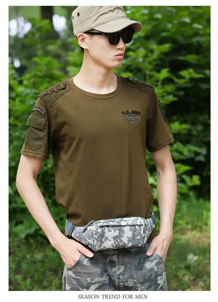 Men's Waterproof Tactical Waist Bag Brown — feature 29