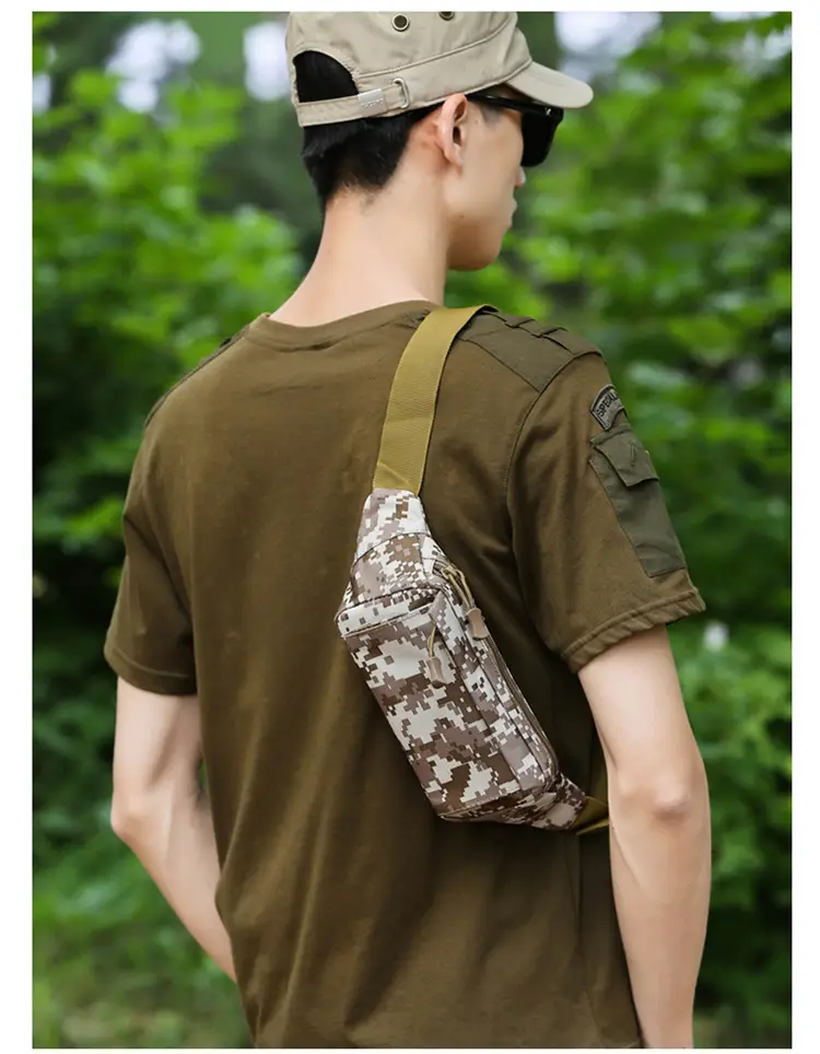 Men's Waterproof Tactical Waist Bag Brown — feature 31