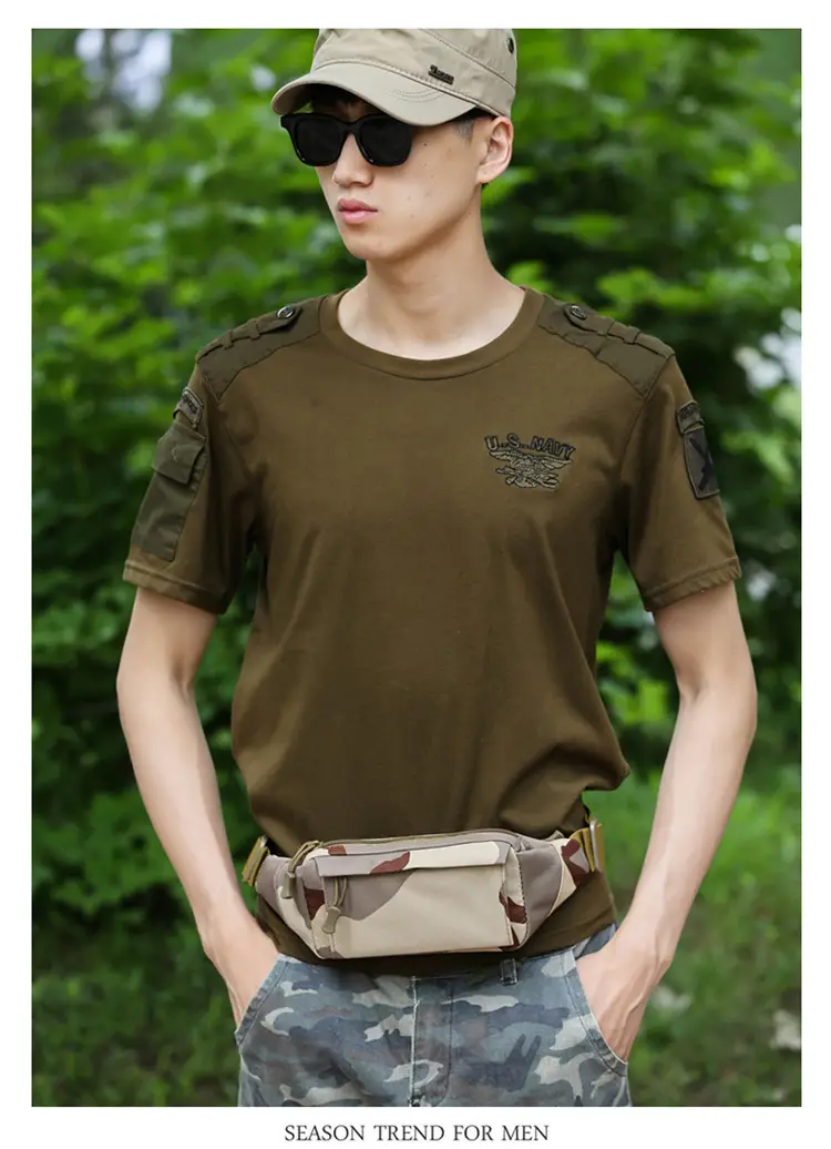 Men's Waterproof Tactical Waist Bag Brown — feature 32
