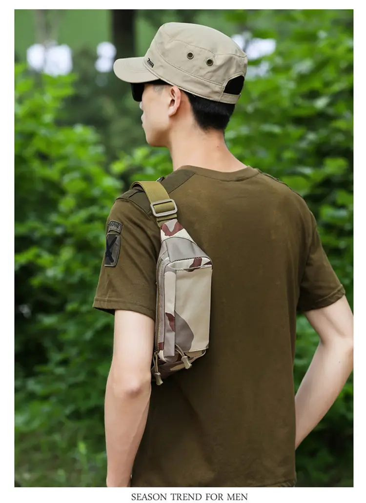 Men's Waterproof Tactical Waist Bag Brown — feature 33