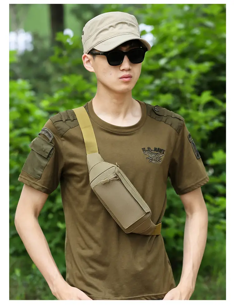 Men's Waterproof Tactical Waist Bag Brown — feature 35