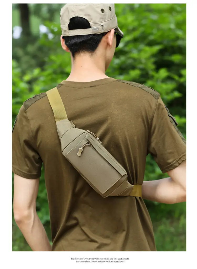 Men's Waterproof Tactical Waist Bag Brown — feature 37