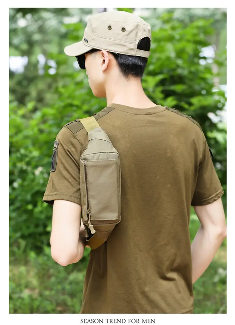 Men's Waterproof Tactical Waist Bag Brown — feature 38