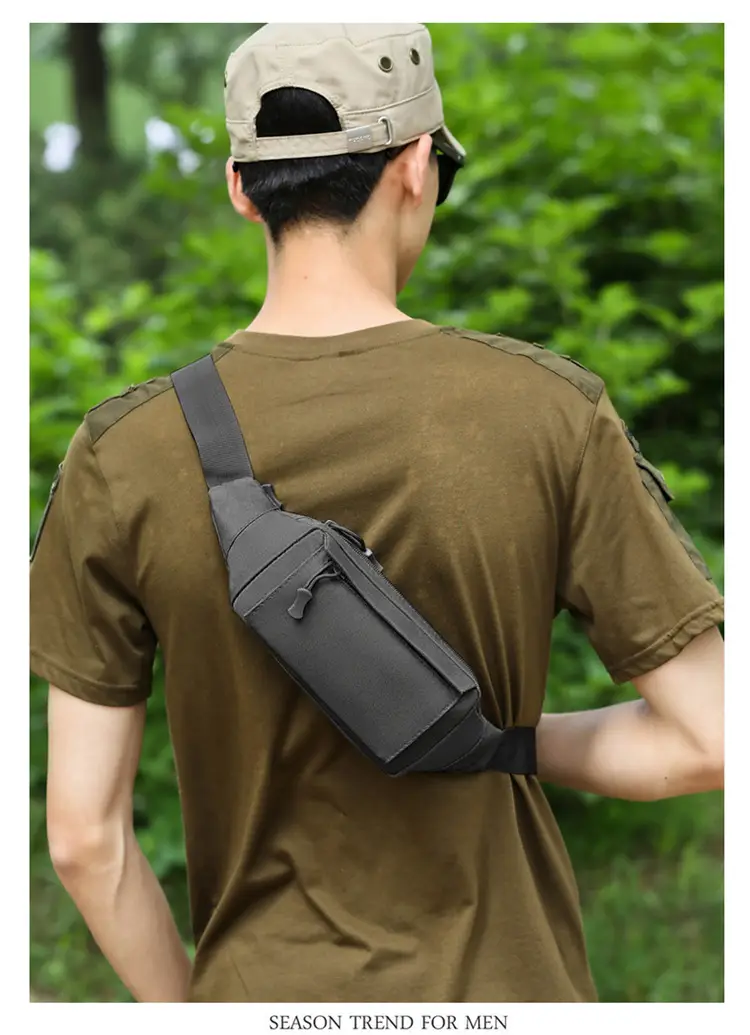 Men's Waterproof Tactical Waist Bag Brown — feature 40
