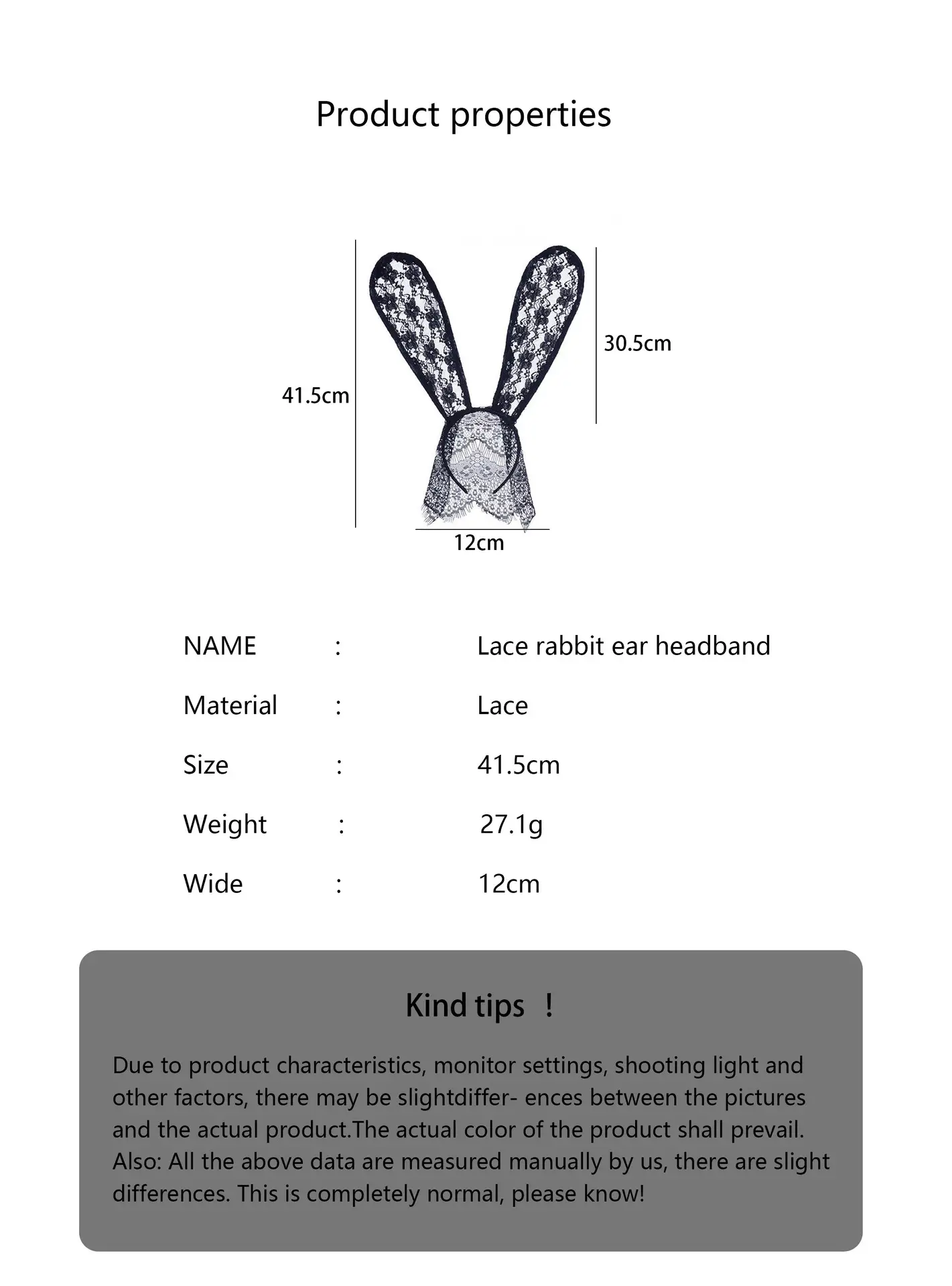 Sexy Lace Rabbit Ear Mask Headband Female Internet Celebrant — feature 3
