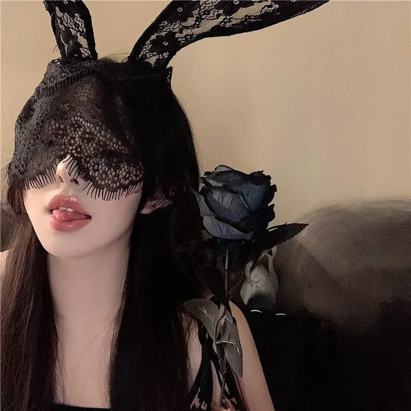 Sexy Lace Rabbit Ear Mask Headband Female Internet Celebrant — feature 9