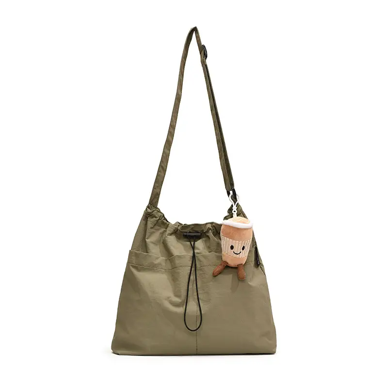 Women's Canvas Shoulder Bag Large Capacity Tan - Image 15