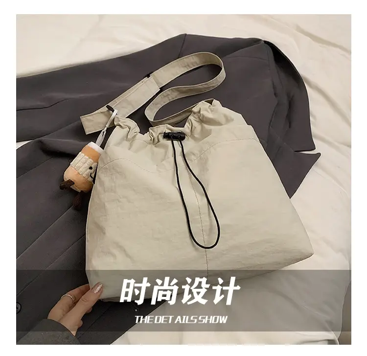 Women's Canvas Shoulder Bag Large Capacity Tan — feature 5
