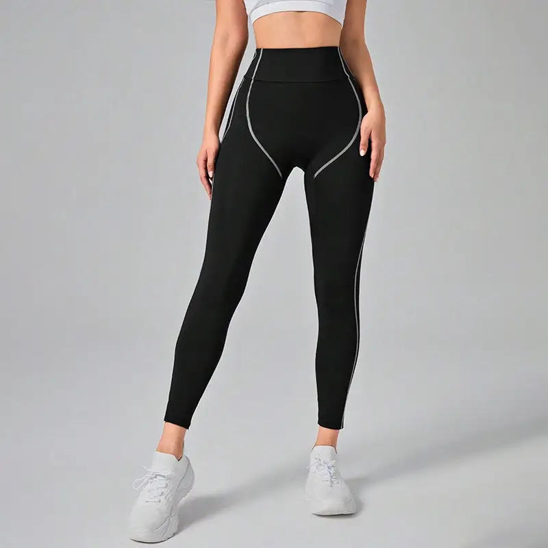 Cross-border Yoga Pants Black High Waist Running Leggings Women - Image 2