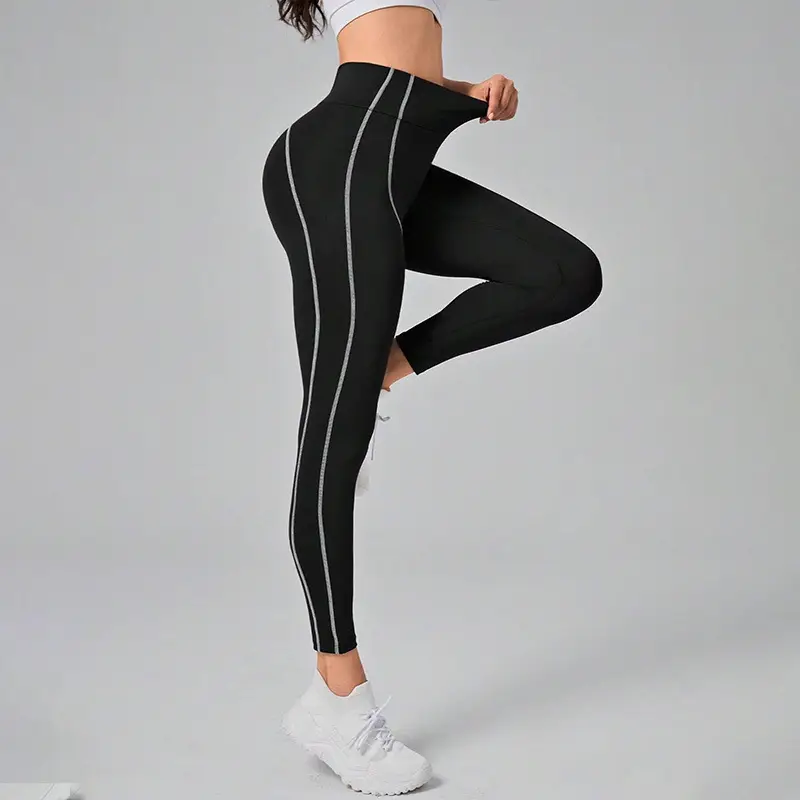 Cross-border Yoga Pants Black High Waist Running Leggings Women - Image 3