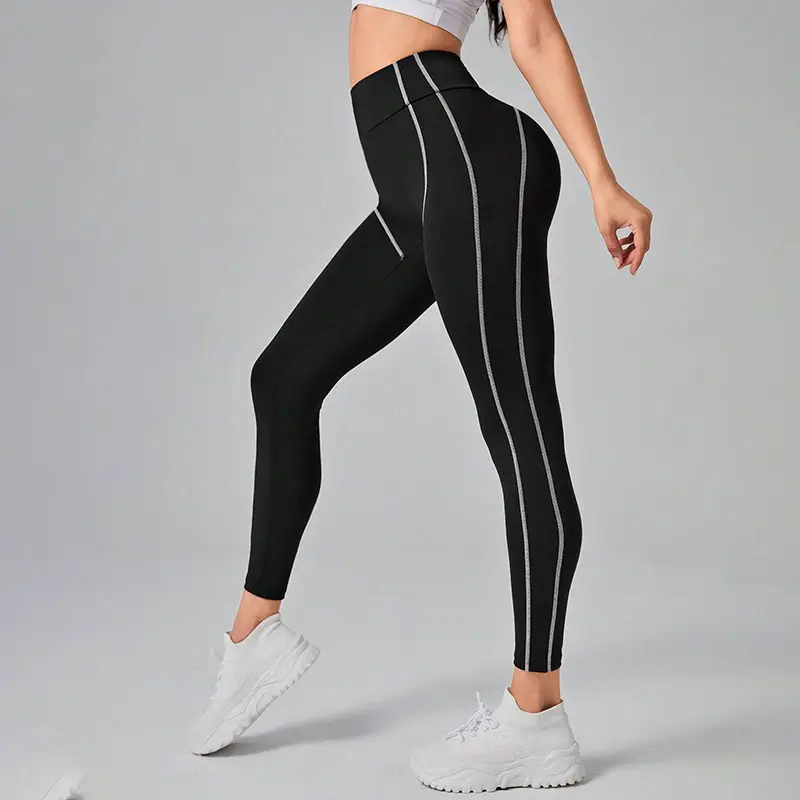 Cross-border Yoga Pants Black High Waist Running Leggings Women - Image 4