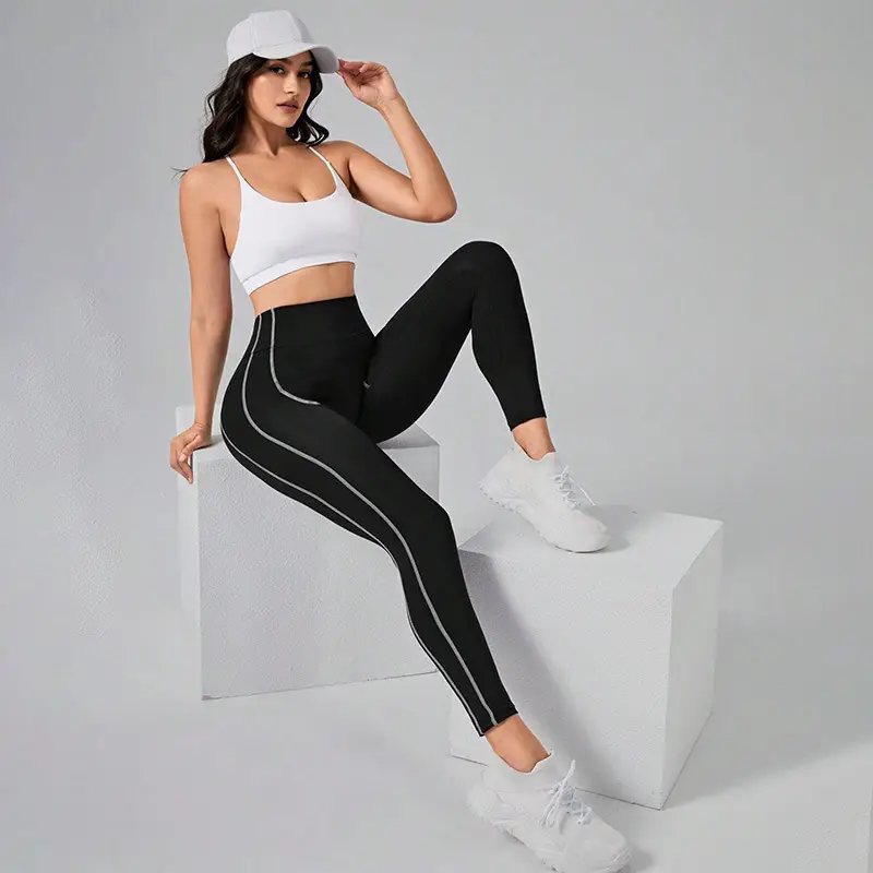 Cross-border Yoga Pants Black High Waist Running Leggings Women — feature 2