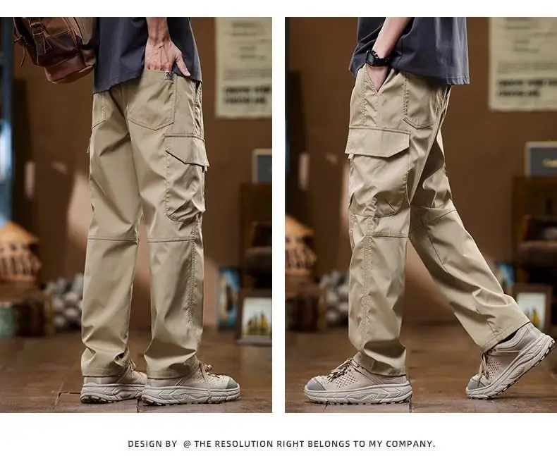 American Style Men's Multi-Pocket Summer Pants — feature 13