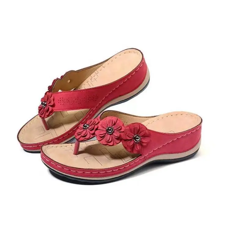 2023 Women's Pink Floral Thong Sandals — feature 5