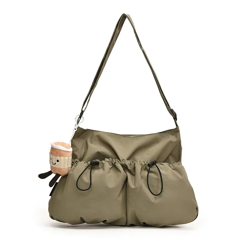 Women's Large Canvas Shoulder Bag Grey 2024 - Image 15