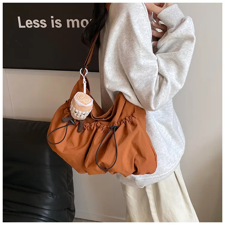 Women's Large Canvas Shoulder Bag Grey 2024 — feature 13