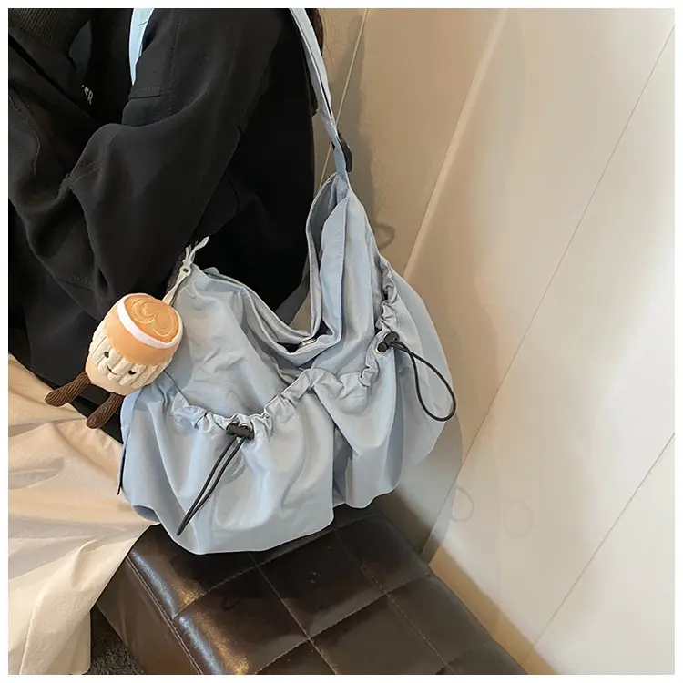 Women's Large Canvas Shoulder Bag Grey 2024 — feature 22