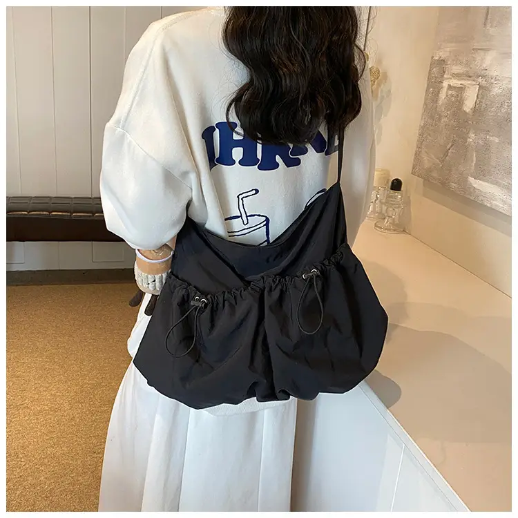 Women's Large Canvas Shoulder Bag Grey 2024 — feature 26