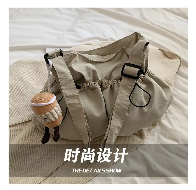 Women's Large Canvas Shoulder Bag Grey 2024 — feature 5