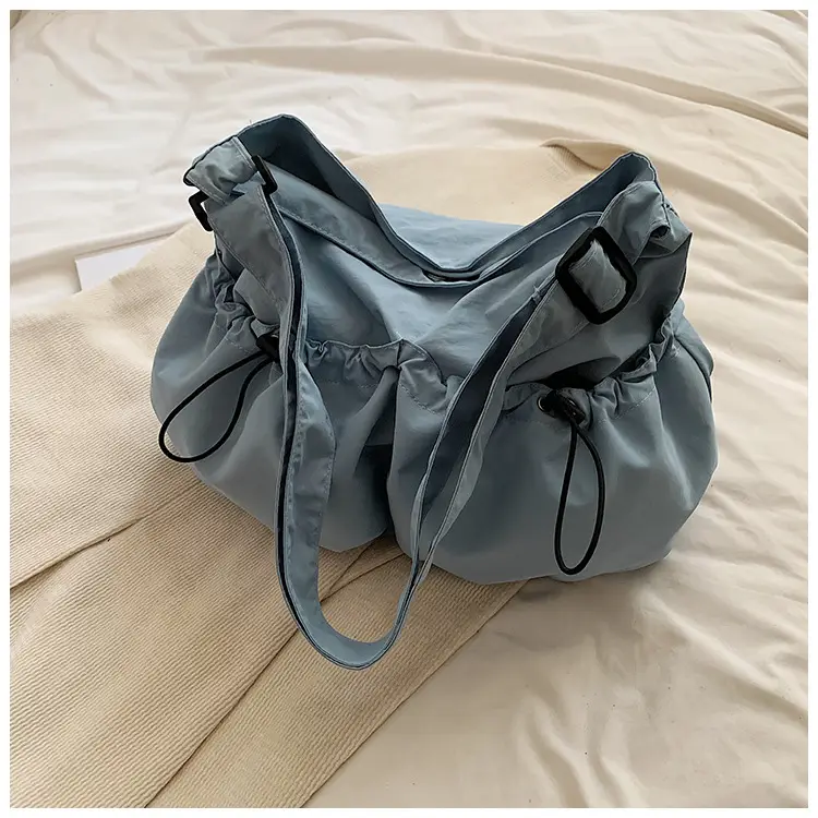 Women's Large Canvas Shoulder Bag Grey 2024 - Image 5
