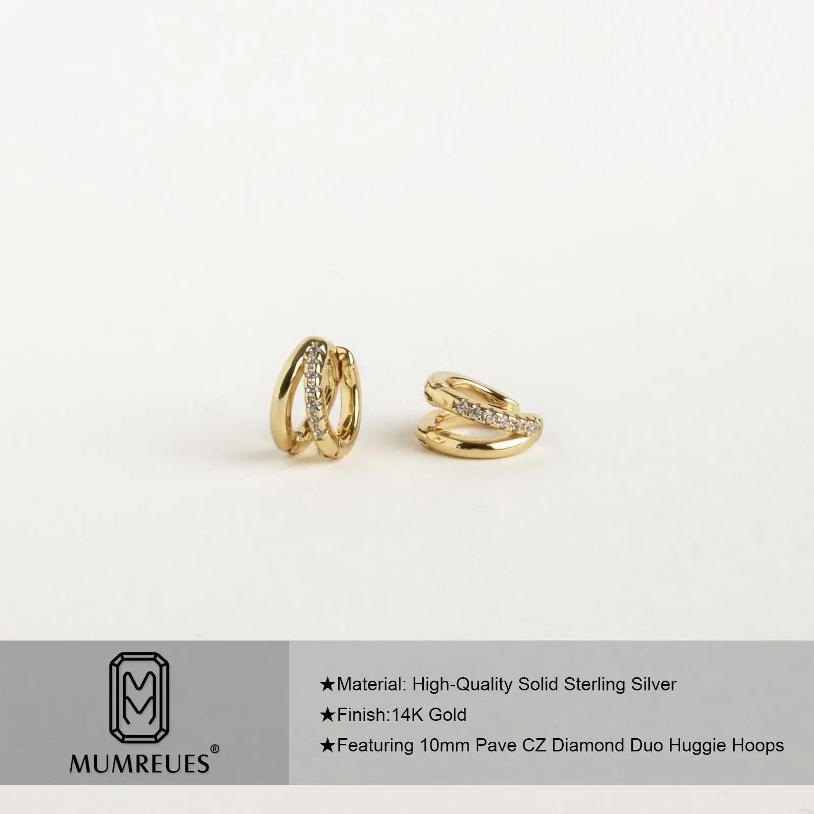 European & American Cross Border Gold Plated Diamond Earrings - Image 5