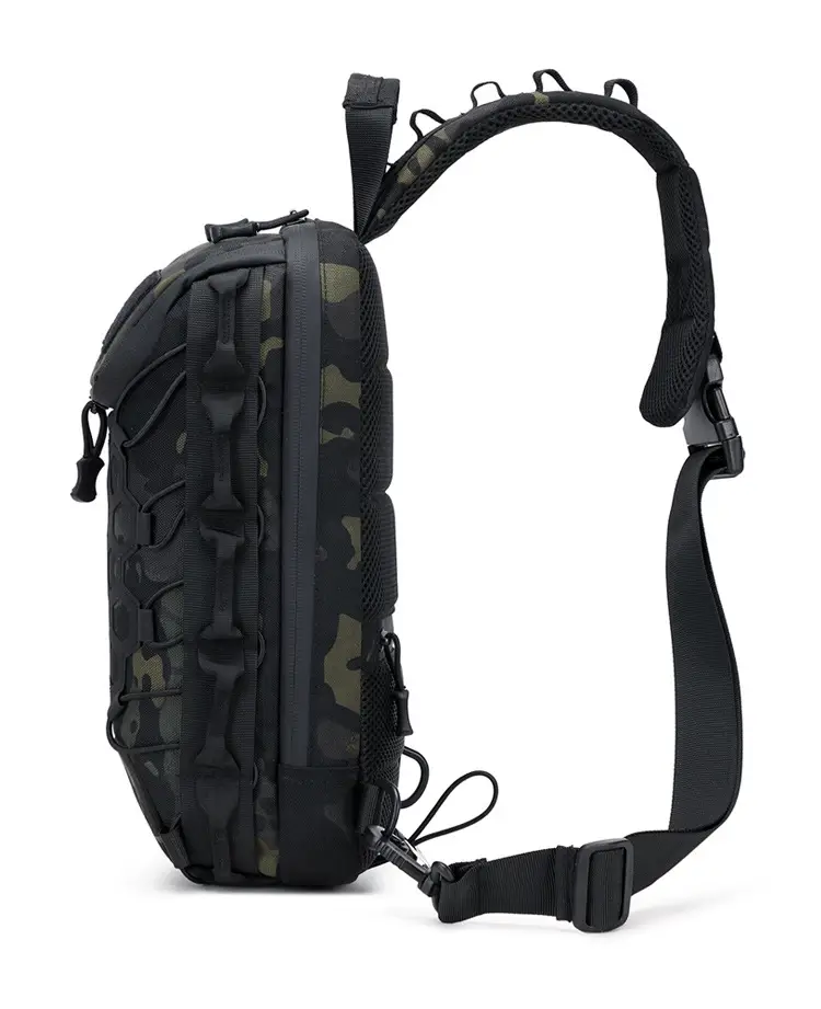 Men's Black Tactical Crossbody Bag with Camo Texture — feature 18