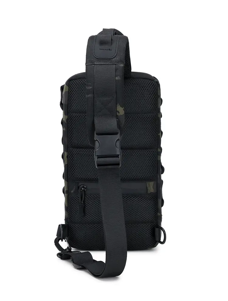 Men's Black Tactical Crossbody Bag with Camo Texture — feature 19