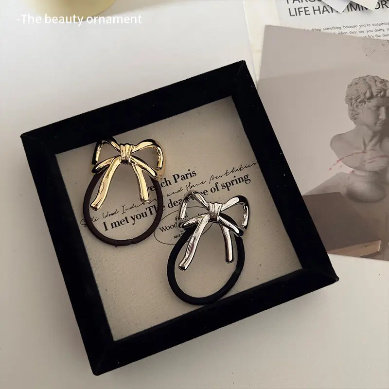 Women's Bow Hair Ring with High Elastic Strap — feature 5