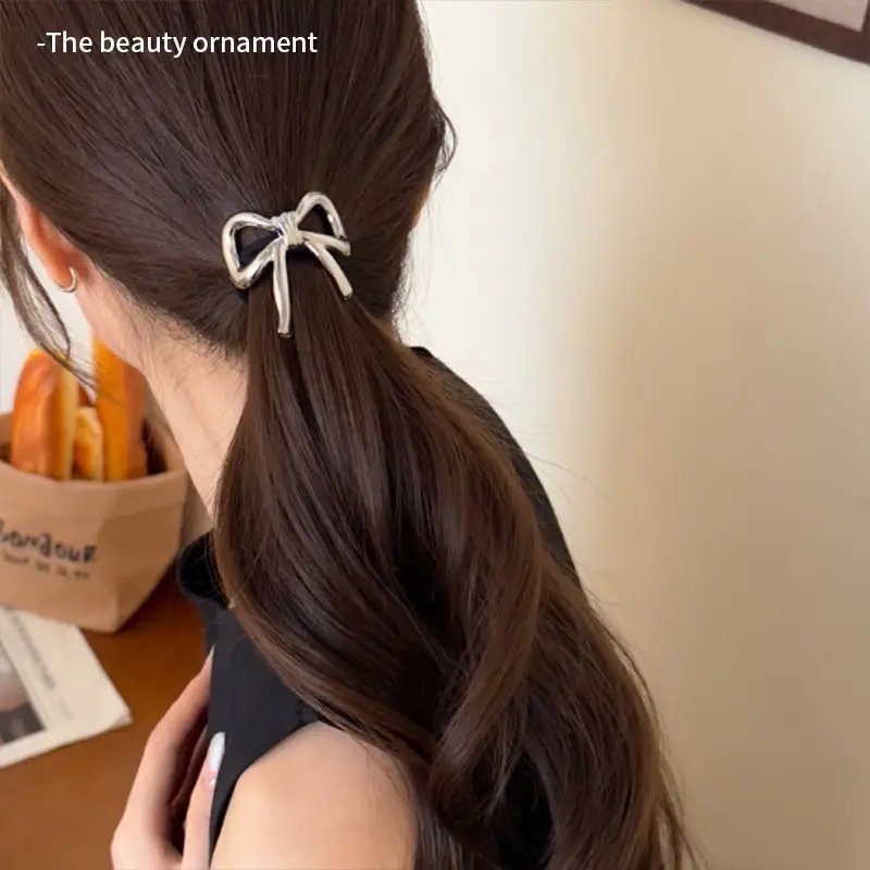 Women's Bow Hair Ring with High Elastic Strap