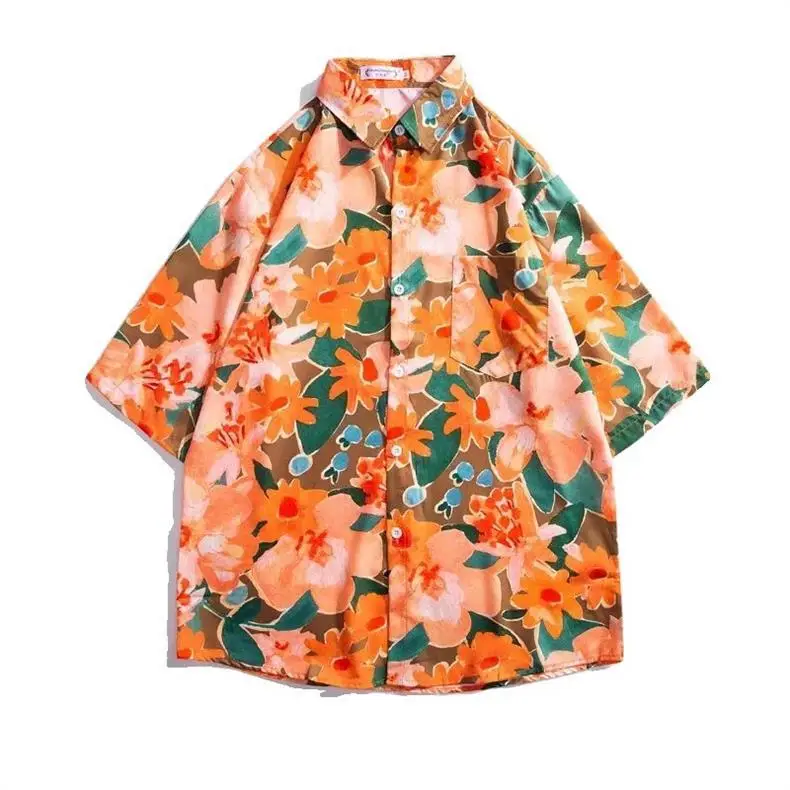 2024 Summer Floral Short Sleeve Shirt for Boys Girls — feature 5