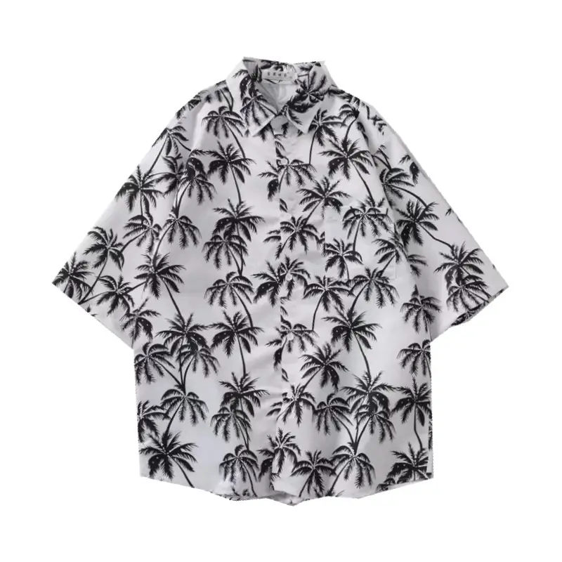 2024 Summer Floral Short Sleeve Shirt for Boys Girls
