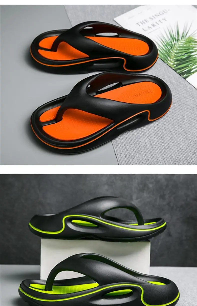 Flip-flops Men's Summer Outer Wear Soft Sole Sports Slippers Men's Outdoor Non-slip Soft Bottom Beach Flip-flops — feature 25