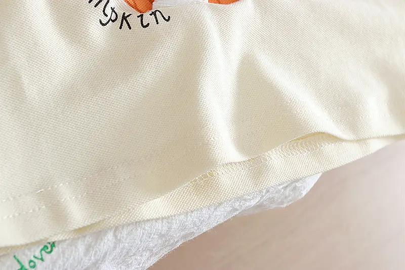 Children Cotton Pumpkin Vestsuit Orange Shorts Set — feature 12