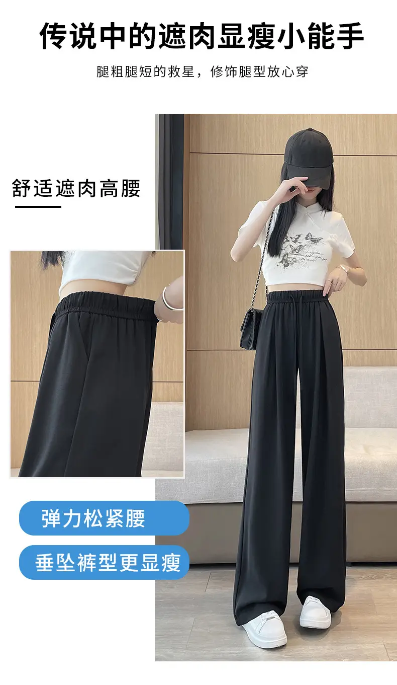 Women Wide Leg Pants Summer Cotton Linen High Waist — feature 13